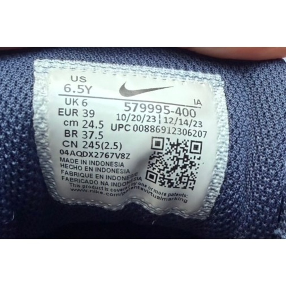 Nike Air Max SC Midnight Navy Wolf Grey Kids Sneakers Size 6.5Y Preowned No box - Picture 3 of 8